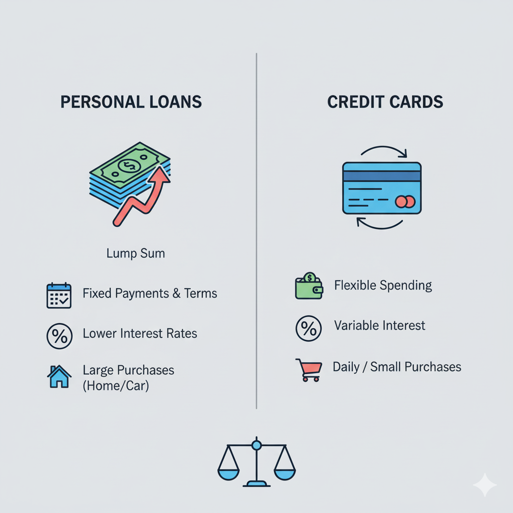 Personal Loans vs. Credit Cards: Which One to Choose?