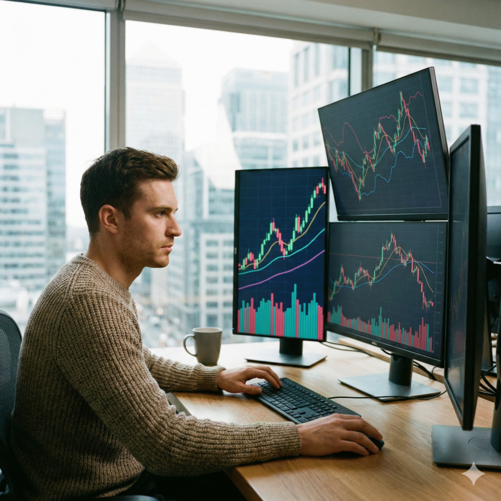 What happens after you click "buy" on a stock?